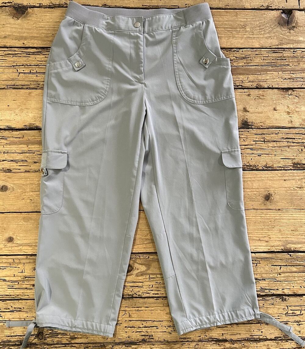 Zenergy Cargo Crop Pants Slate Gray Size 0